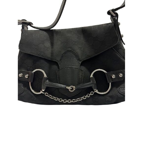 Gucci gg canvas leather horsebit bag - Picture 4 of 12